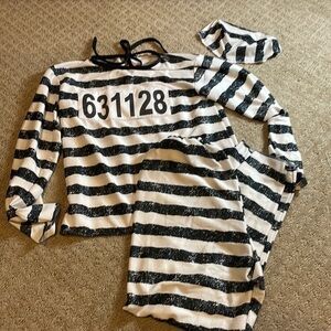 CHILD Prisoner Costume Size M (8-10)